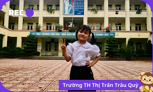 Video  Em yêu trường em  học sinh Nguyễn Quỳnh Lâm lớp 1A4